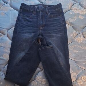 American Eagle Outfitters Men's Dark Blue Skinny Jeans